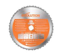 EVOLUTION POWER TOOLS RAGEBLADE210MULTI - Hoja de sierra multiuso con punta de acero de carburo RAGE, 210 mm