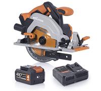 Evolution Sierra circular inalámbrica R165CCS-Li de Evolution Power Tools con corte multimaterial - Incluye batería de 4 Ah y cargador, hoja TCT de 165 mm y garantía de 3 años
