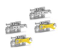Evotrade Par de ganchos colgantes - SCARPI 4 - opción antivuelco - colgadores colgantes suspendidos con fijación a tornillo o presión (Anti Tilt - Fijación con tornillo, funda gris)