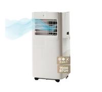 EVVO Aire Acondicionado Portatil 3 in 1 Clima P7, silencioso, 7.000 BTU, Mando a Distancia, Clase energética A, Blanco