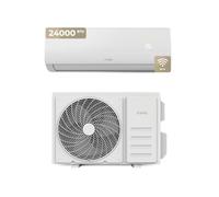 EVVO CLIMA Aire Acondicionado Slipt, Refrigeración y Calefacción, Hasta 45 m2, Inverter, Bomba de Calor, Mando a Distancia, Clase Deshumidificador, R32 (24.000 BTU)