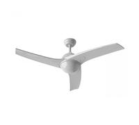 Evvo ventilador de techo con luz y mando v522, motor dc 26w, silencioso, ø132cm, 3 aspas, 6 velocidades, temporizador (modelo: v