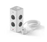 Regleta de Sobremesa Ewent EW3864 - 8 Tomas Schuko y Puertos USB Tipo A y C con Carga Rápida