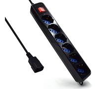 Ewent EW3925 Base múltiple 1,5 m 6 Salidas AC Negro - Bases múltiples (1,5 m, 6 Salidas AC, Tipo L, Negro, 250 V, 10 A)