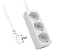 Ewent Regleta EW3958 – 3 tomas, protección infantil y cable 1.5 m blanco