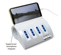Ewent regleta con 6 tomas - 4 tomas l + 2 toma l/f (schuko) - 2x usb-a