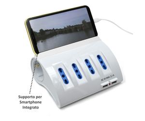 Ewent regleta con 6 tomas - 4 tomas l + 2 toma l/f (schuko) - 2x usb-a