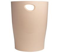 Exacompta - 1 cubo de basura con asas ECOBIN Skandi - Gran capacidad de 15 litros - Dimensiones 26,3 x 26,3 x 33,5 cm - para oficina o hogar - Color nude
