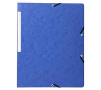 Exacompta 10 carpetas con gomas sin solapas 355 g/m² azul