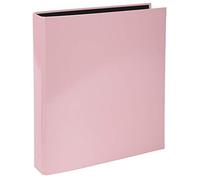 Exacompta - Ref. 51566E - Cartón de 10 archivadores rígidos Aquarel 4 anillos en D, diámetro 25 mm, espalda de 4 cm, dimensiones exteriores 31,5 x 27 cm, tamaño A4, color rosa