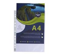 Exacompta 1000 fundas perforadas PP rugoso cristal