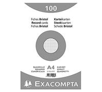 EXACOMPTA Karteikarten, DIN A4, kariert, weiá