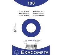 Exacompta 10502e - paquete 100 fichas, 100 x 150 mm, liso
