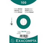 Exacompta 10802x - paquete horizontal de 100 fichas, 100 x 150 mm