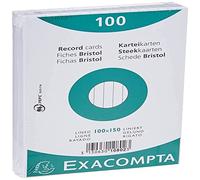 Exacompta 10802x - paquete horizontal de 100 fichas, 100 x 150 mm