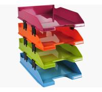 Exacompta 113298setd - set de 4 bandejas para documentos a4 + - 347x25