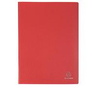 Exacompta 12 carpetas de fundas Opak A4 50 fundas antirreflejos rojo