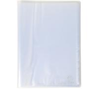 Exacompta, 12 carpetas de protección para documentos, material plástico semirrígido, capacidad para 80 hojas, formato A4, color cristal, modelo 85460E