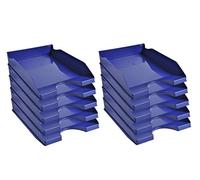 Exacompta Lote de 10 bandejas de cartas Ecotray azul noche