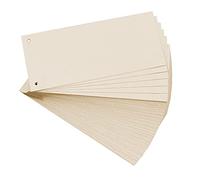 Exacompta 13375B - Lote de 100 tiras separadoras (105 x 240 mm, 2 agujeros, 180 g, 1 unidad), color beige