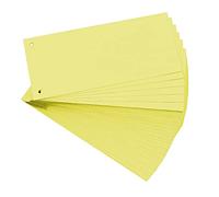 Exacompta Separador de archivo 105 x 240 mm, cartulina 180 g, 2 taladros, 100 uds, amarillo