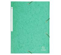Exacompta - 17103H - Caja de 25 subcarpetas con gomas elásticas - bolsillos con 3 solapas de capacidad Maxi - en cartulina brillo - dimensiones 24 x 32 cm para documentos en formato A4 - color verde