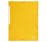 Exacompta - 17106H - Caja de 25 subcarpetas con gomas elásticas - bolsillos con 3 solapas de capacidad Maxi - en cartulina brillo - dimensiones 24x32 cm para documentos en formato A4 - color amarillo