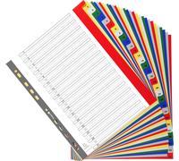 Exacompta, 20 separadores impresos en polipropileno, formato A4+, 31 posiciones, surtido de colores vivos, paquete de 12/100 unidades, modelo 88E
