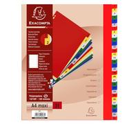 Exacompta 20 separadores PP 31 pestañas numéricas 1-31 de colores A4 Maxi