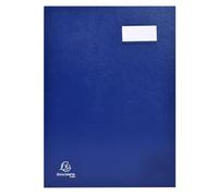 Exacompta - 24245E - 1 bloc de firma ejecutivo - dorso de lona - portaetiquetas - tapa de plástico - 24 tarjeteros rosas con 3 perforaciones - 24x32 cm - color azul
