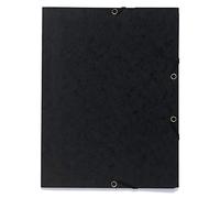 Exacompta 25 carpetas con gomas estampadas 3 solapas 355 g/m² negro