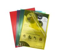 Exacompta 250 dossiers uñero A4 PP rugoso reciclado 12/100 mm 4 colores