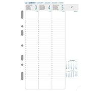 Exacompta 28272E, Recambio de hojas para agenda Exatime 21, la semana en 2 páginas con una cuadrícula vertical - septiembre de 2023 a diciembre de 2024 - 14.2 x 21 cm