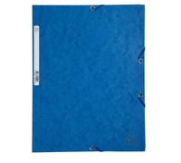Exacompta 3 flap folder with label, a4 blue azul
