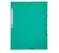 Exacompta 3 flap folder with label, a4 green verde