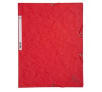 Exacompta 3 flap folder with label, a4 red rojo