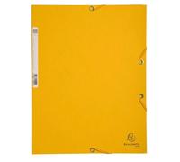 Exacompta 3 flap folder with label, a4 yellow amarillo
