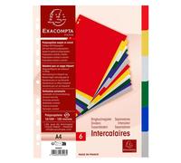Exacompta - 3006e - separadores polipropileno flexible con 6 lengüeta