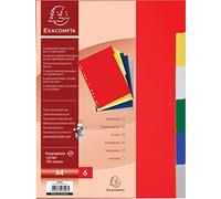 Exacompta - 3006e - separadores polipropileno flexible con 6 lengüeta