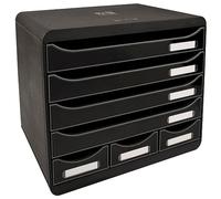 Exacompta Módulo 307714D – 7 cajones A4+ y 3 estrechos, tope seguridad, portaetiquetas, 270x355