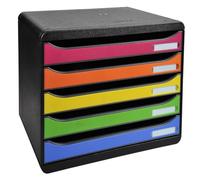 Exacompta Fichero de plástico 5 cajones colores surtidos