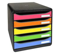 Exacompta Fichero BIG-BOX PLUS 309798D plástico 5 cajones A4+ colores surtidos