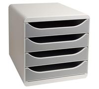 EXACOMPTA 310041D, caja de cajones EXACOMPTA BIG-BOX, 4 cajones, gris claro