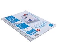 Exacompta - 31048E - Bloque de 50 bolsillos perforados PP liso Quick Doc - A4 - Cristal