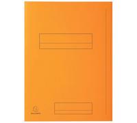 Exacompta 335007E - Lote de 50 Subcarpetas Super 250 Impresas y con 2 Solapas, Color Naranja