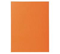 Exacompta - 340007E - Pack de 100 subcarpetas semirrígidas SUPER 160 g/m2 en colores pastel - subcarpetas certificadas PEFC™ - dimensiones 24 x 32 cm para formato A4 - color naranja