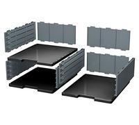 EXACOMPTA 360714D, Caja de cajones MODULODOC Jumbo, color /gris ratón