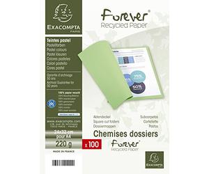 Exacompta 410003E - Lote de 100 Subcarpetas Forever® 250, Color Rosa