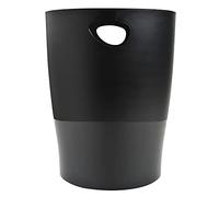Exacompta Cubo de basura 453014D Ecoblack plástico negro 15 litros