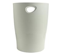 Exacompta -45306D - Set de 8 papeleras con asas ECOBIN - gran capacidad 15 litros - Certificado Blue Angel - dimensiones 26,3 x 26,3 x 33,5 cm - 1 año de garantía - Gris Opaco